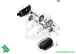 kit massette variatore Can-am 420248607 esploso ()8